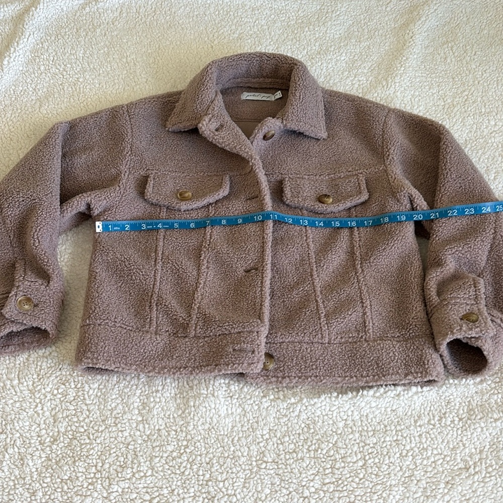 Like New Petal & Pup Cropped Teddy Jacket